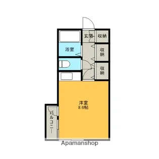 チサンマンション円山裏参道【803号室】の間取り