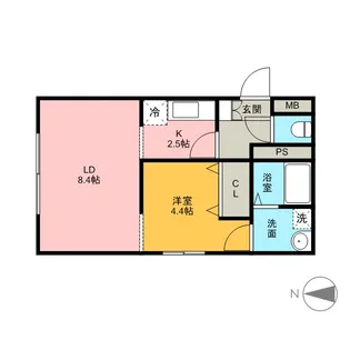 エスパスルージュ【4階】の間取り