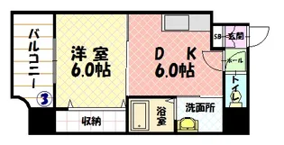 ノルテ1条通【6階】の間取り