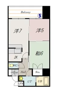 ノルテ1条通【0805号室】の間取り