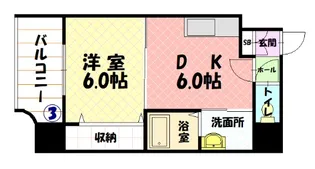 ノルテ1条通【4階】の間取り