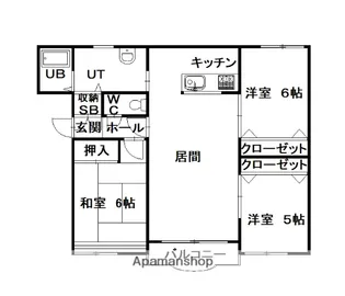 E21ユーメス【1階】の間取り