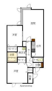 プレズィール春光A【2階】の間取り