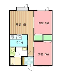 ドリームハイツひかり【202号室】の間取り