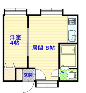 ハウスザライフビル【102号室】の間取り