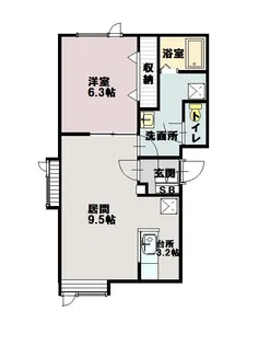 イースト2条通り【101号室】の間取り