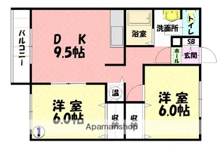 エーコーパティオス【1階】の間取り