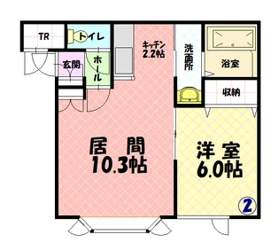 ブルーソールC【102号室】の間取り