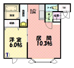 ブルーソールC【201号室】の間取り