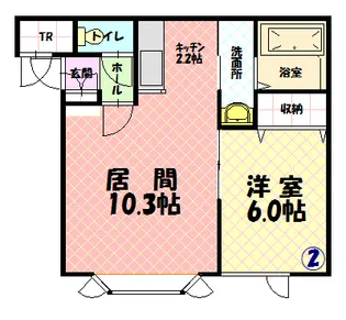 ブルーソールC【202号室】の間取り