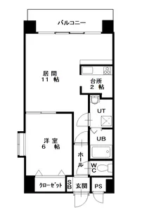 ノルテ3条通【1001号室】の間取り