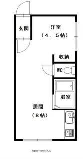 グランパークス【205号室】の間取り