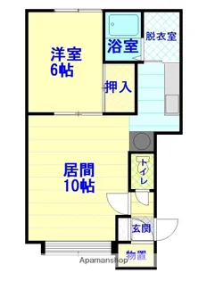 コーポ富貴D【1階】の間取り