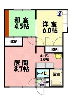 新都パルティール【202号室】の間取り