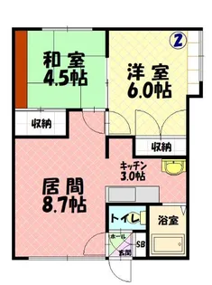 新都パルティール【2階】の間取り