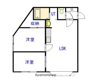 ハンドレッドヴィレッジC【2階】の間取り