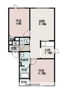 グランシャリオⅠ【202号室】の間取り