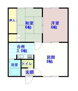 スマイル大雪【203号室】の間取り