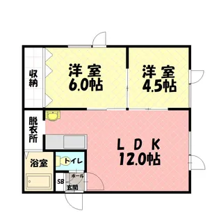 ゴールドクレスト【102号室】の間取り