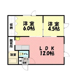 ゴールドクレスト【1階】の間取り