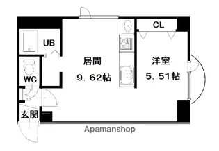 ド・フールネス716【1階】の間取り