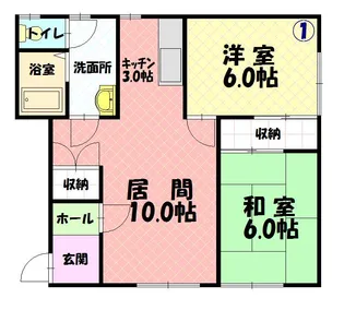 コーポ107【201号室】の間取り