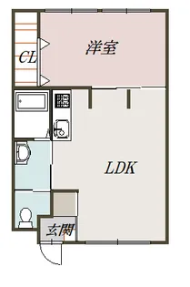 1LDKの間取り画像
