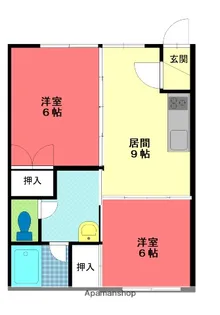 パレスリバージュ【2階】の間取り