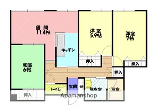 トーアパレス豊岡【5階】の間取り
