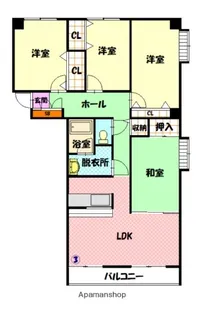 トーアパレス豊岡【9階】の間取り
