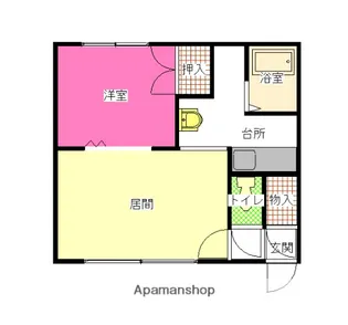 カメリアハウス【1階】の間取り