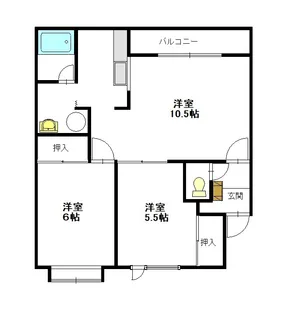 スプリングヒルズA棟【2階】の間取り