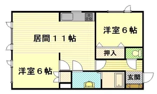 ブルータウン【1階】の間取り