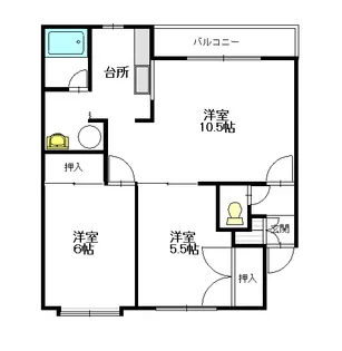 スプリングヒルズB棟【1階】の間取り