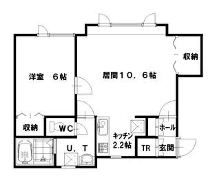 タウンズ神居【201号室】の間取り