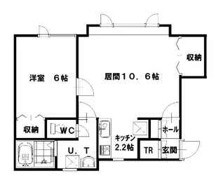 タウンズ神居【2階】の間取り