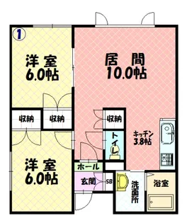 ハイツトレニア【2階】の間取り