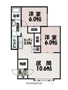 ベラーノ A棟【1階】の間取り