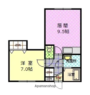 リバティ花咲【3階】の間取り