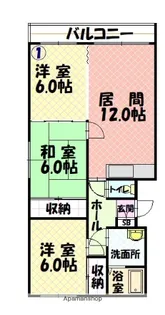 ハイエスト近文【3階】の間取り