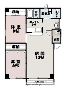 エスティパレス21B【3階】の間取り