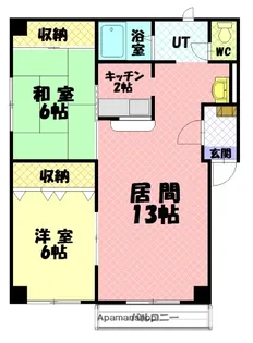 エスティパレス21B【3階】の間取り
