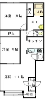 リンツE棟【2階】の間取り