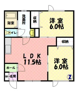 メゾン和【202号室】の間取り