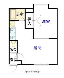 バンブー【102号室】の間取り