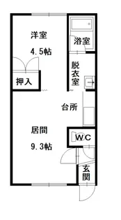 パレスルーセント【1階】の間取り