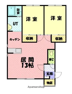 サンシャインB【1階】の間取り