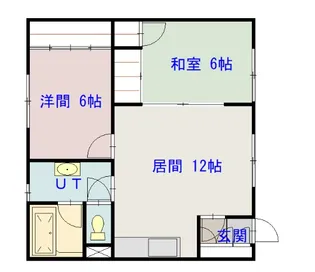 スガワラマンションA【1階】の間取り