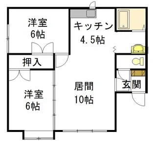 クリスタル6.8【2階】の間取り