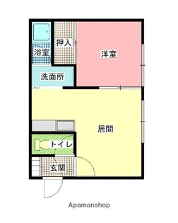 1LDKの間取り画像